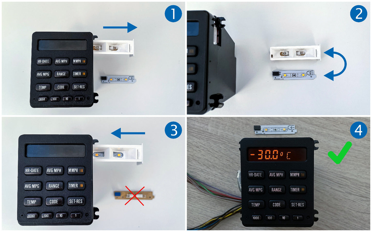 BMW OBC 13 button LED backlight