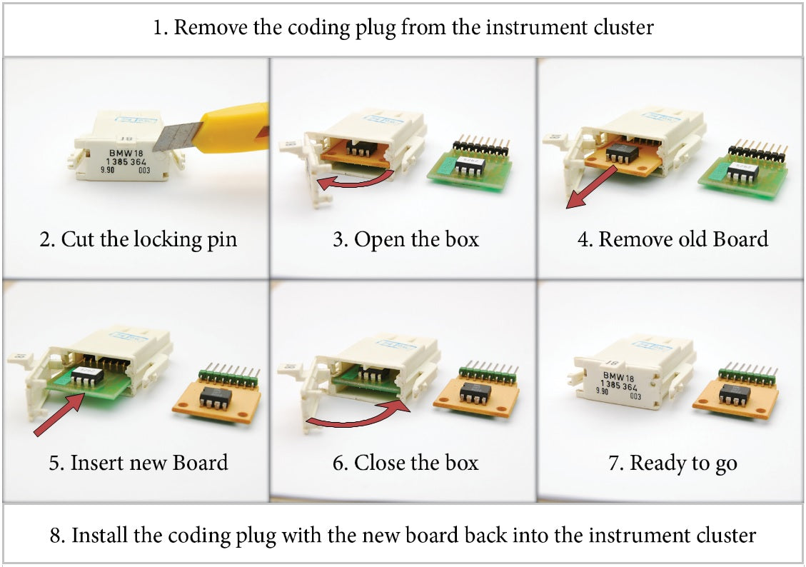 BMW E30 Coding Plug Board for Instrument Cluster