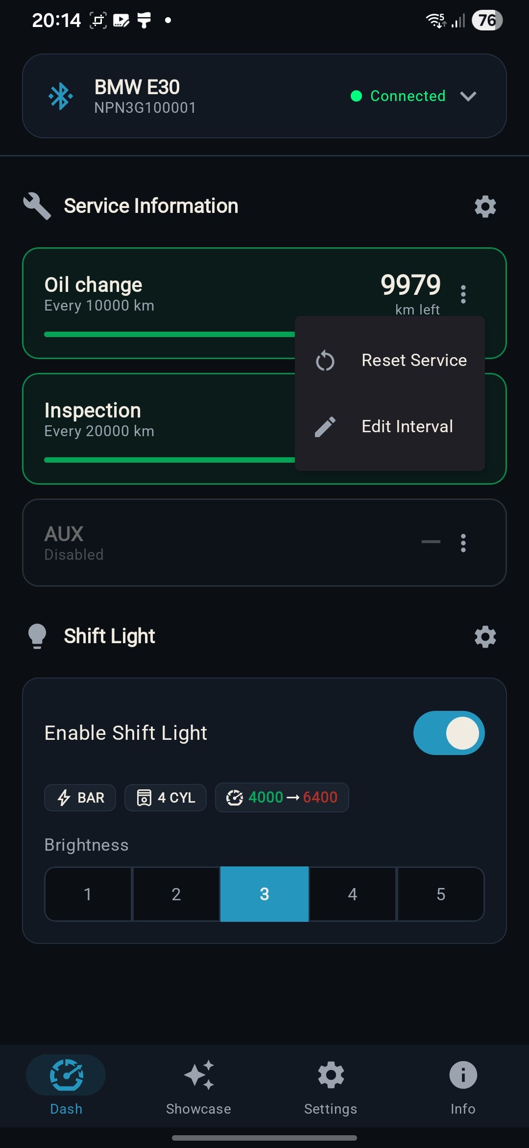 Service Reset