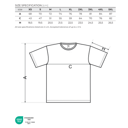 BMW E30 M3 T-shirt size chart with measurements in centimeters, BMW E30 M3 marskineliu dydziu lentele