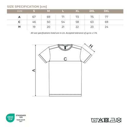 BMW E30 T-shirt size specification table, BMW E30 marskineliu dydziu lentele