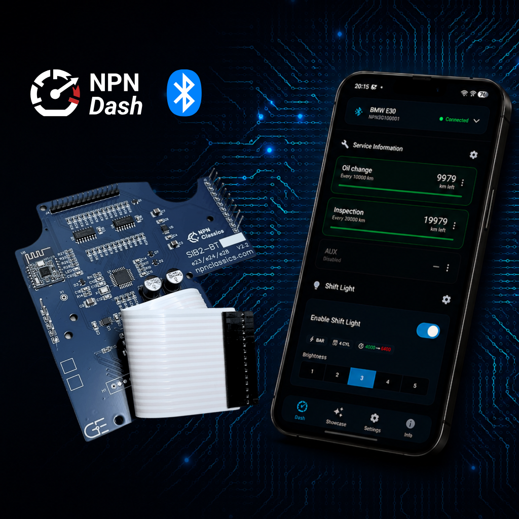 BMW E28 E23 E24 Battery-less Bluetooth SI Board Shift Light SIB2-BT NPN Dash NPNDash