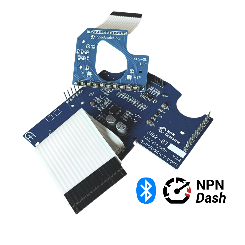 BMW E28 E23 E24 instrument clsuter Battery-less Bluetooth SI Board Shift Light SIB2-BT NPN Dash NPNDash Bright LED Board